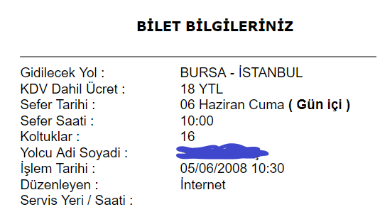Bir zamanlar otobüs bileti fiyatları... :) - TeknoSeyir